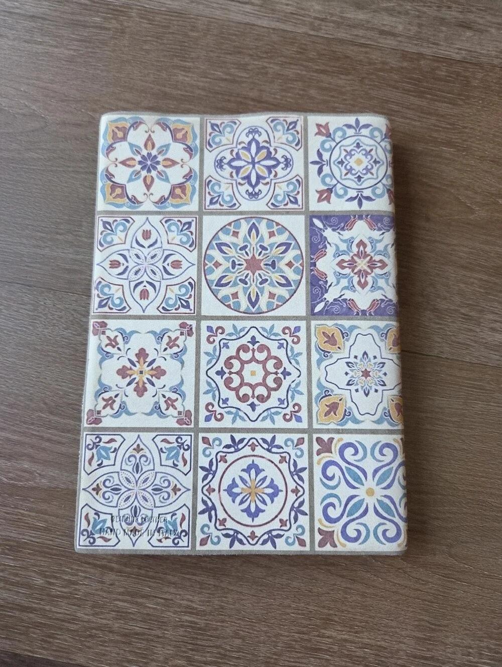 Made in Italy Decorative Tile Art Print Suede Cover Notebook Journal